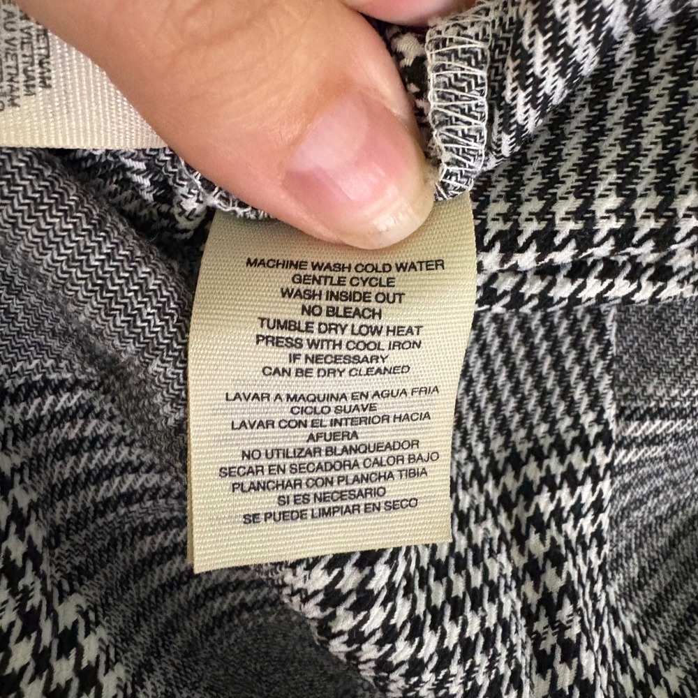Rachel Rachel Roy Plaid Ruched Sleeveless Sheath Dress Black White Size 14 - Picture 6 of 10